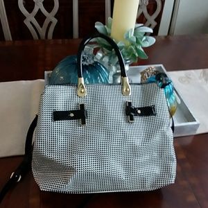 Black and White Patent Gianni Bini handbag